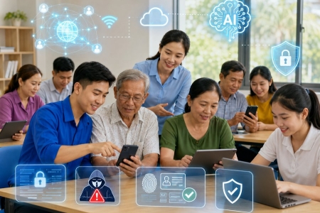 Cà Mau đẩy mạnh “Bình dân học vụ số”, chú trọng kỹ năng AI và phòng chống lừa đảo mạng