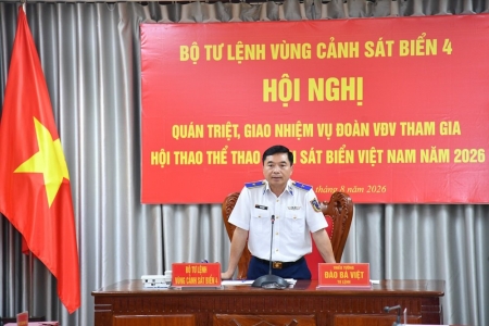 Vùng Cảnh sát biển 4 quyết tâm đạt thành tích cao tại Hội thao thể thao Cảnh sát biển Việt Nam