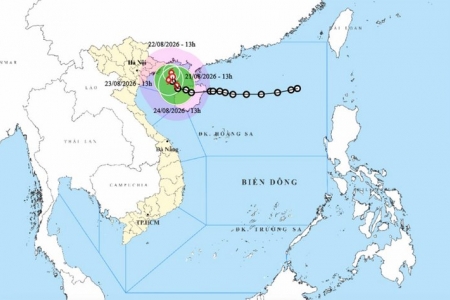 Áp thấp nhiệt đới cách Bạch Long Vĩ 110km, có khả năng mạnh lên thành bão