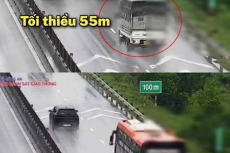 Rủi ro khi dùng mẹo đánh dấu kính lái để căn khoảng cách an toàn trên cao tốc