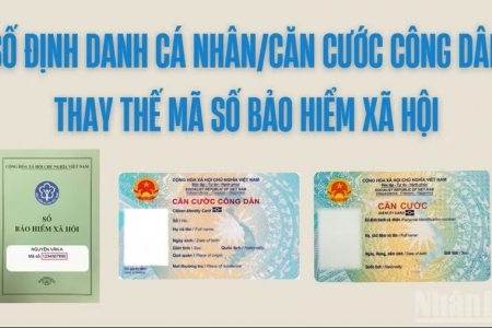 Từ ngày 1/9: Số định danh cá nhân/căn cước công dân thay mã số bảo hiểm xã hội