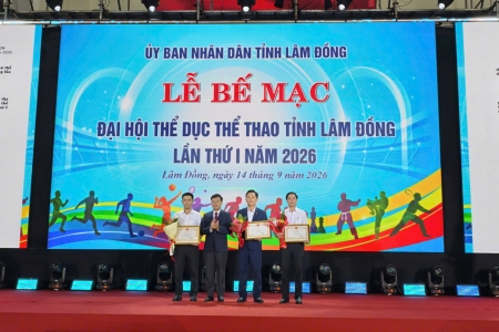 Bế mạc Đại hội TDTT tỉnh Lâm Đồng lần thứ I năm 2026: Đột phá diện mạo mới, khẳng định vị thế thương hiệu thể thao hội tụ và bứt phá