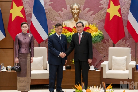 Chủ tịch Quốc hội Trần Thanh Mẫn hội kiến Nhà vua Vương quốc Thái Lan Maha Vajiralongkorn Phra Vajiraklaochaoyuhua và Hoàng hậu