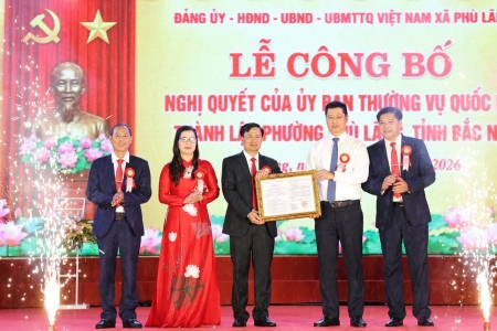Công bố Nghị quyết thành lập phường Phù Lãng, tỉnh Bắc Ninh