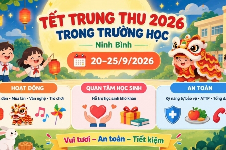 Ninh Bình: Tổ chức các hoạt động Tết Trung thu năm 2026 an toàn, thiết thực trong trường học