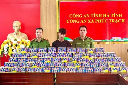 Khởi tố đối tượng vận chuyển hơn 100kg pháo hoa nổ từ Quảng Trị ra Hà Tĩnh