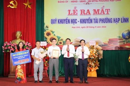 Bắc Ninh: Ra mắt Quỹ Khuyến học - Khuyến tài phường Hạp Lĩnh