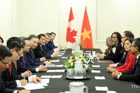 Tổng Bí thư, Chủ tịch nước Tô Lâm tiếp Nhóm Nghị sĩ hữu nghị Canada-Việt Nam