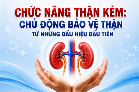 Chức năng thận kém: Chủ động bảo vệ thận từ những dấu hiệu đầu tiên