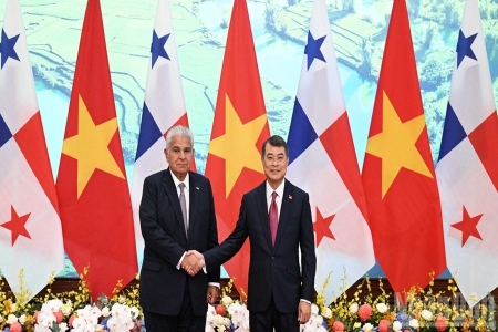 Thủ tướng Lê Minh Hưng hội kiến với Tổng thống Panama Jose Raul Mulino