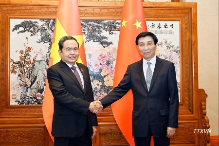 Chủ tịch Quốc hội Trần Thanh Mẫn hội kiến Chủ tịch Chính hiệp Trung Quốc Vương Hộ Ninh