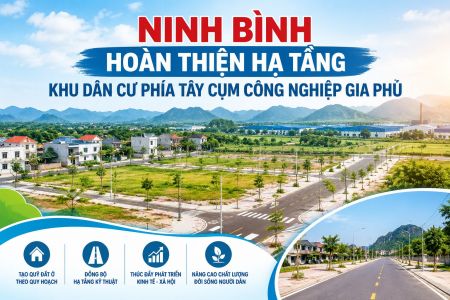 Ninh Bình hoàn thiện hạ tầng khu dân cư phía Tây Cụm công nghiệp Gia Phú