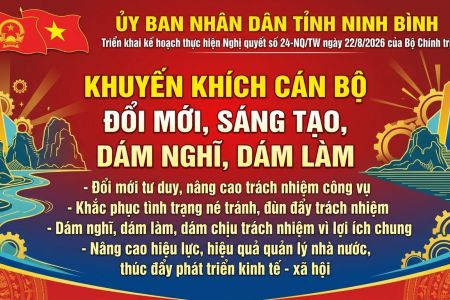 Ninh Bình khuyến khích cán bộ đổi mới, sáng tạo, dám nghĩ, dám làm