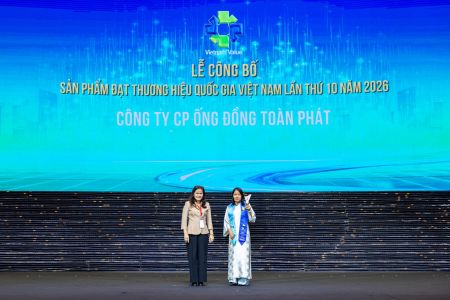 Ống đồng Toàn Phát lần thứ hai liên tiếp đạt Thương hiệu Quốc gia Việt Nam