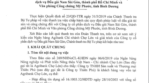 Dự án Khu dân cư Cầu Đò và Mỹ Phước 4: Thanh tra phát hiện nhiều sai phạm trong đấu giá