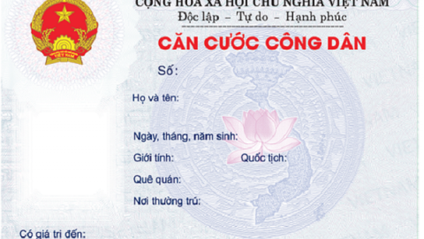 Thủ tục cấp, đổi, cấp lại thẻ căn cước công dân gắn chíp