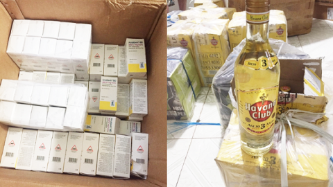 An Giang: Bắt giữ lô hàng rượu ngoại và thuốc tân dược nghi nhập lậu