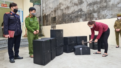 Hà Giang: Xử phạt gần 20 triệu đồng và tiêu hủy sản phẩm Loa giả nhãn hiệu JBL