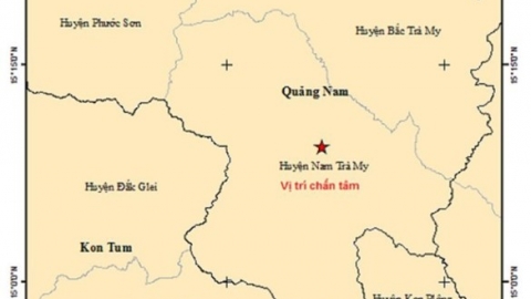Quảng Nam: Động đất 2,9 độ Richter tại huyện Nam Trà My