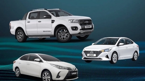 Top 10 mẫu xe bán chạy nhất tháng 3/2021