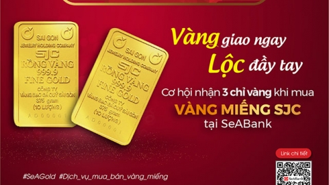 Triển khai dịch vụ mua bán vàng miếng SJC tại SeABank
