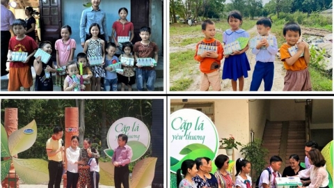 Vinamilk cùng ‘Cặp lá yêu thương’ tiếp sức đến trường cho trẻ em tỉnh Ninh Bình