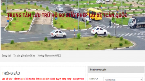 Phát hiện website tra cứu thông tin giấy phép lái xe giả mạo