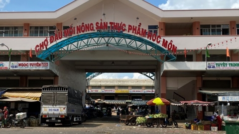 TP. HCM: Chợ đầu mối nông sản Hóc Môn tạm dừng hoạt động thêm 11 ngày để phòng chống dịch Covid-19