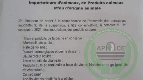 Algeria tạm ngừng nhập khẩu nhiều mặt hàng có nguồn gốc từ động vật