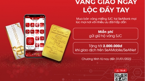 SeaBank mở rộng cung cấp dịch vụ mua bán vàng SJC trực tuyến