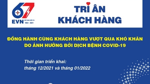 EVN triển khai thực hiện “Tháng tri ân khách hàng” năm 2021