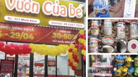 Nhân viên siêu thị Vườn Của Bé nói về hàng hóa "nhiều không": “Cái này là nhập khẩu nên không có tem phụ"