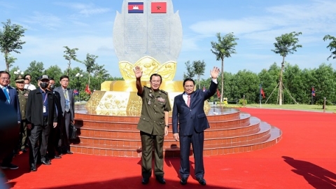 Sáng nay, tổ chức Lễ kỷ niệm 55 năm thiết lập quan hệ ngoại giao Việt Nam – Campuchia