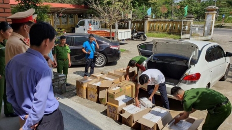 Công an thành phố Huế thu giữ 6.500 gói thuốc lá không rõ nguồn gốc