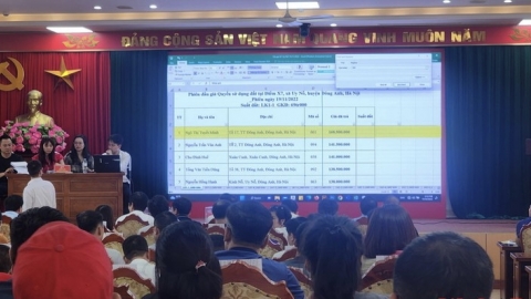 Đông Anh - Hà Nội: Đấu giá thành công 27 lô đất, trúng đấu giá cao nhất 168,5 triệu đồng