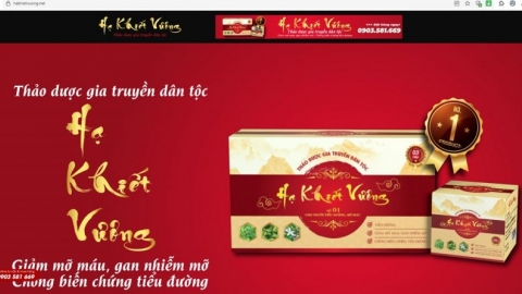 Thực phẩm bảo vệ sức khỏe Hạ Khiết Vương vi phạm Luật Quảng cáo