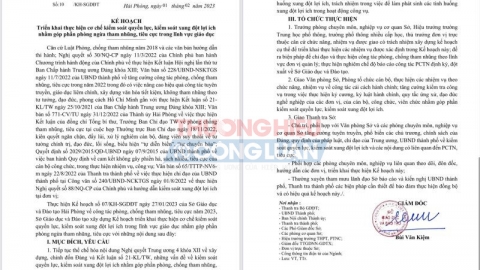 Sở GD&ĐT Hải Phòng ban hành kế hoạch thực hiện cơ chế kiểm soát quyền lực, kiểm soát xung đột lợi ích