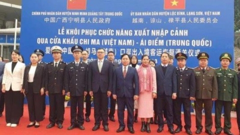 Khôi phục xuất nhập cảnh qua cửa khẩu Chi Ma – Ái Điểm