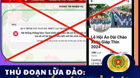 Giả mạo tuyển thí sinh lễ hội áo dài Xuân Giáp Thìn 2024 để lừa đảo