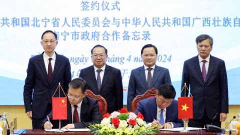 Nam Ninh-Bắc Ninh ký kết Bản ghi nhớ về tăng cường giao lưu kinh tế, thương mại