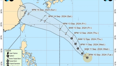 Bão Bebinca đang mạnh lên cấp cuồng phong