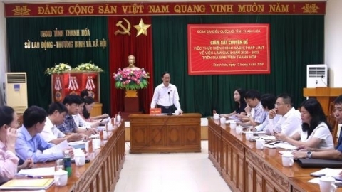 Giám sát việc thực hiện chính sách, pháp luật về việc làm tại Sở Lao động - Thương binh và Xã hội Thanh Hóa