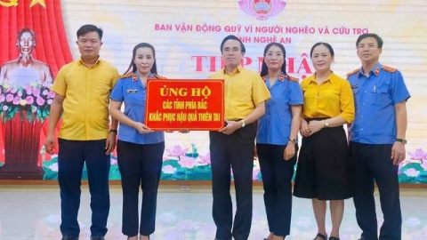 Nghệ An tiếp nhận hơn 12,3 tỷ đồng ủng hộ đồng bào miền Bắc