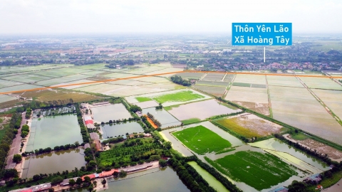 Toàn cảnh vị trí quy hoạch KCN Kim Bảng 4 rộng 300 ha ở Hà Nam