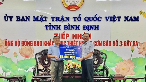 Bình Định: Công ty bia Quy Nhơn ủng hộ đồng bào vùng bão lũ miền Bắc