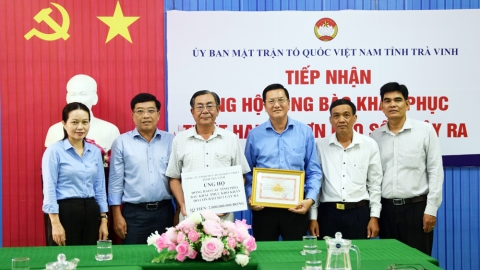 Trà Vinh: Ủng hộ 4,5 tỷ đồng hỗ trợ các tỉnh miền Bắc khắc phục hậu quả thiên tai