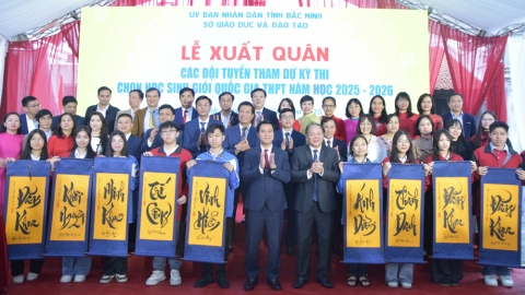 Bắc Ninh: Xuất quân các đội tuyển dự thi chọn học sinh giỏi quốc gia trung học phổ thông