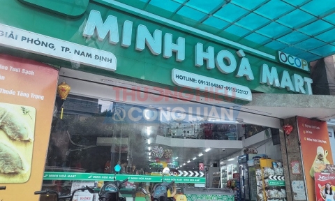 Nam Định: Nhiều hàng hóa không rõ nguồn gốc xuất xứ tại siêu thị Minh Hòa Mart