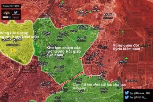 Thành trì Aleppo vỡ đôi, quân Syria đại thắng