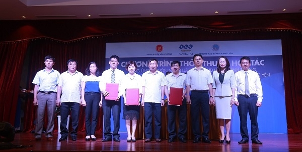 FLC ký kết hợp tác nhân lực với Huyện Vĩnh Tường và Trường Cao đẳng Công nghiệp Phúc Yên